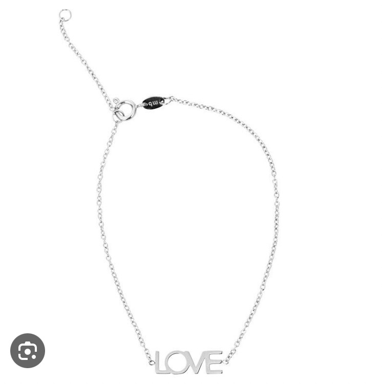 Brand New: Maya Brenner “Love” Bracelet (Silver)